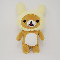 2013 Rilakkuma with Yellow Bunny Hat Big Plush Prize Toy - Rilakkuma Bunny