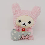 Korilakkuma Pink Bunny with Book Prize Plush - Rilakkuma Bunny