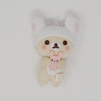 2017 Blushing Korilakkuma with Bunny Prize Plush Keychain - Rilakkuma Bunny