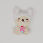 2017 Blushing Korilakkuma with Strawberry Prize Plush Keychain - Rilakkuma Bunny