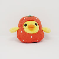 (No Tag) 2018 Kiiroitori in Strawberry Costume Plush - Strawberry Theme - Rilakkuma - San-X