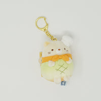 2019 Neko Chef in Melon Pan Outfit Plush Keychain - Sumikko Bakery Class Theme