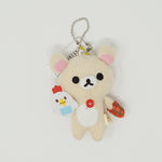 2012 Korilakkuma with Oven Mitt and Chicken Plush Keychain - Tamago Rilakkuma