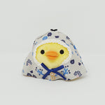 (No Tags) 2014 Blue Poncho Kiiroitori Plush - Textile Pattern Rilakkuma Store Limited