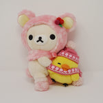 (No Tags) 2013 Korilakkuma with Kiiroitori in Scarf Plush - Rilakkuma Happy Natural Time San-X
