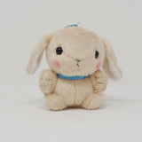 Beige Amuse Pote Usa Loppy Bunny Plush Keychain