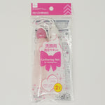 Set of 2 Foaming Net - White and Pink  - Daiso