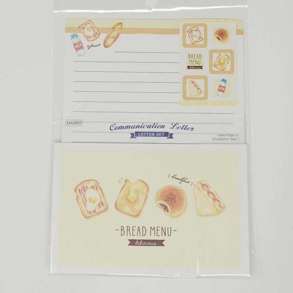 Bread Design Letter Set  - Daiso