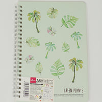 Green Plants Summer Foliage A5 Ruled Notebook  - Daiso