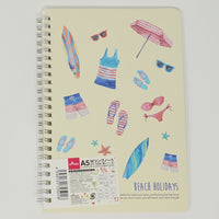 Beach Holidays A5 Ruled Notebook  - Daiso