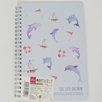 Sea Life A5 Ruled Notebook  - Daiso