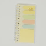 Yellow Cover Spiral Sticky Note Set  - Daiso