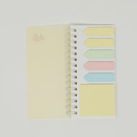 Yellow Cover Spiral Sticky Note Set  - Daiso