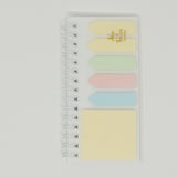 Clear Cover Spiral Sticky Note Set  - Daiso