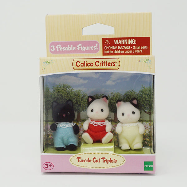 Tuxedo Cat Triplets  - Calico Critters