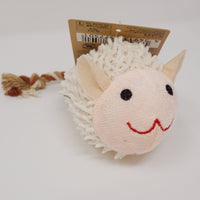 White Hedgehog Pet Toy Plush  - Daiso