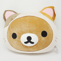 Calico Cat Face Rilakkuma Plush Cushion - Neko Rilakkuma