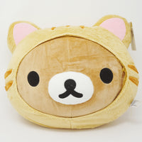 Orange Tiger Cat Face Cushion Plush - Neko Rilakkuma