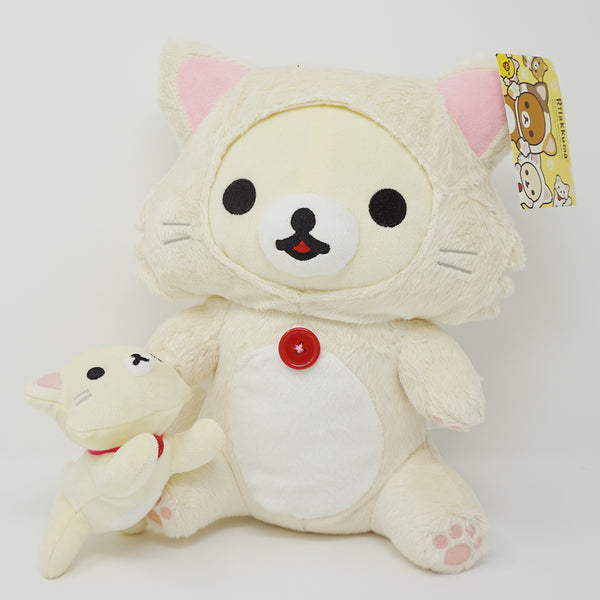 White Cat Korilakkuma Playing with Kitty 8.5 inch - Neko Rilakkuma Plush