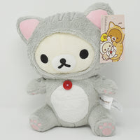 Grey Cat Korilakkuma Sitting 8.5 inch Tiger Plush - Neko Rilakkuma