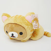 Orange Tiger Cat Lying Rilakkuma 13.5 inch Laydown Plush - Neko Rilakkuma