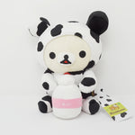 Korilakkuma Sitting Cow with Milk Plush - Rolling Around Outside Rilakkuma - San-X