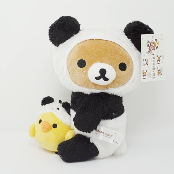 10 inch Sitting Panda Rilakkuma with Kiiroitori Plush - Rilakkuma Lazy Panda
