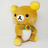 2018 Fuzzy Rilakkuma with Sunflower Bow XL Prize Toy Plush