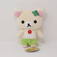 2019 Korilakkuma with Clover Prize Toy Plush - Lazy Rolling Around Outside Rilakkuma