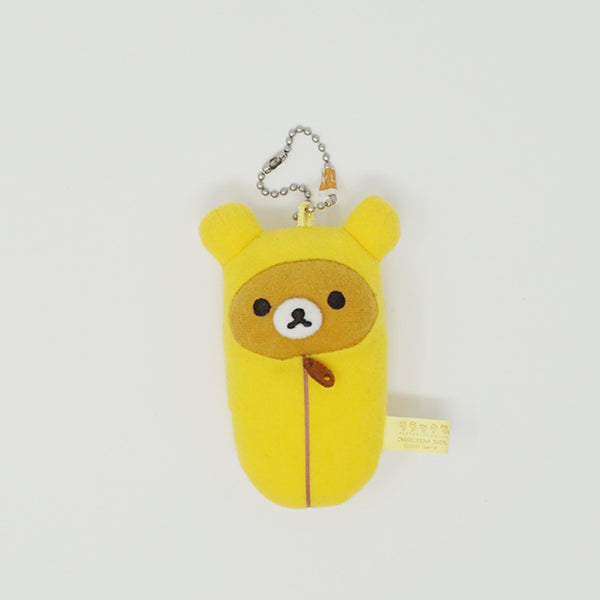 2012 Rilakkuma in Yellow Sleeping Bag Prize Toy Plush Keychain