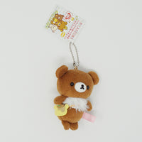 2016 Chairoikoguma with Honey Pot Plush Keychain Prize - Korilakkuma's New Friend Rilakkuma