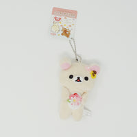 2017 Korilakkuma Floral Standing Plush Keychain - Korilakkuma Meets Chairoikoguma