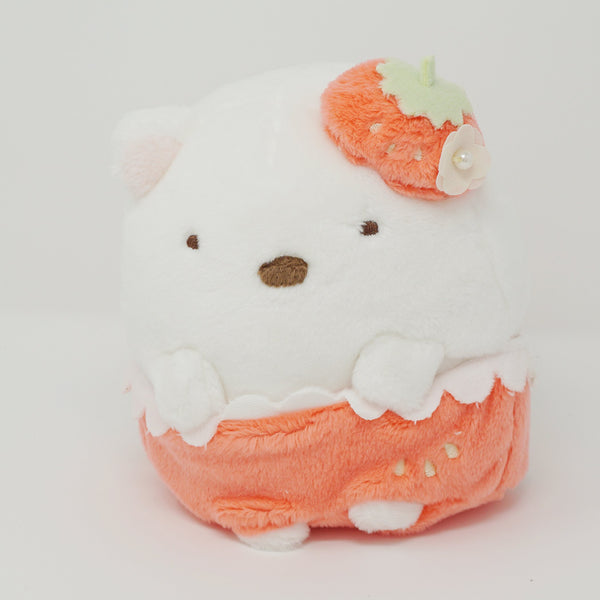 2020 Shirokuma in Strawberry Mochi Plush - Strawberry Fair Sumikkogurashi