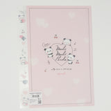 SET Folder, Notebook, & Eraser Heart Mochi Mochi Panda - Kamio Japan