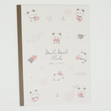 SET Folder, Notebook, & Eraser Heart Mochi Mochi Panda - Kamio Japan