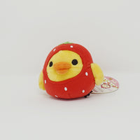 2010 Kiiroitori in Strawberry Plush Prize Toy - Strawberry Rilakkuma