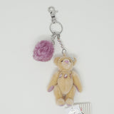 Samantha Teddy Bear Lavendar Swarovski Pendant Keychain - Steiff Selection
