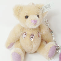 Samantha Teddy Bear Lavendar Swarovski Pendant Keychain - Steiff Selection