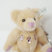 Samantha Teddy Bear Lavendar Swarovski Pendant Keychain - Steiff Selection