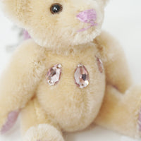 Samantha Teddy Bear Lavendar Swarovski Pendant Keychain - Steiff Selection