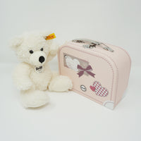 Pastel Lotte Teddy Bear Pink Suitcase Set Plush - Steiff
