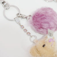 Samantha Teddy Bear Lavendar Swarovski Pendant Keychain - Steiff Selection