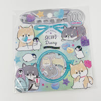 Shiba's Diary Seal Sticker Flakes - Kamio Japan