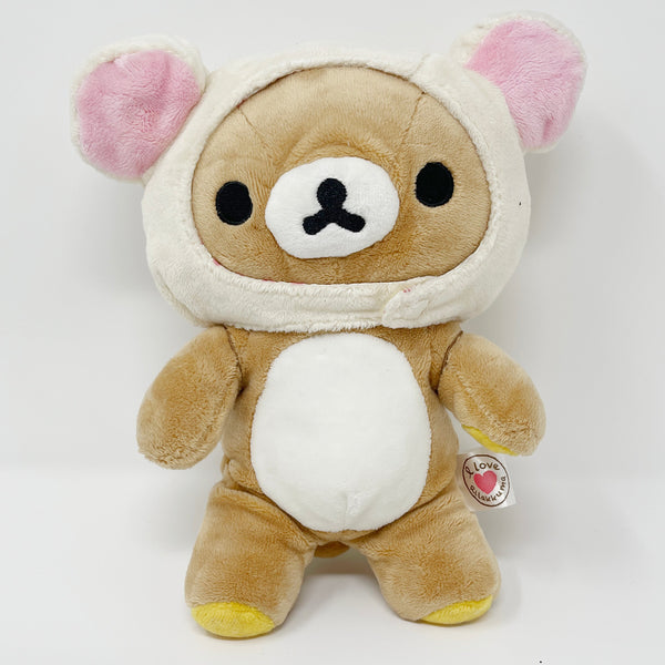 (No Tags) 2011 Rilakkuma with Korilakkuma Hood and Kiiroitori Plush - I Love Rilakkuma Series - San-X
