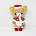 2009 Fuzzy Pom Pom Santa Cape Rilakkuma Plush - Christmas Rilakkuma Store Limited