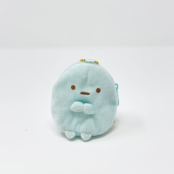 (NO TAG) 2015 Sumikkogurashi Plush Keychain Blue Tapioca Coin Purse