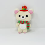 2013 Fashionable Korilakkuma with Striped Scarf and Hat Plush - Christmas Rilakkuma