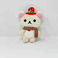 2013 Fashionable Korilakkuma with Striped Scarf and Hat Plush - Christmas Rilakkuma