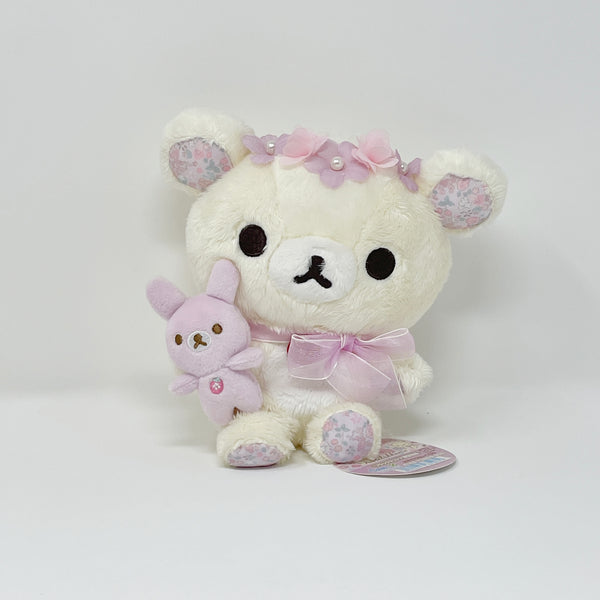 2016 Purple Sitting Korilakkuma with Bunny and Floral Crown Plush  - Rilakkuma Store Limited - San-X