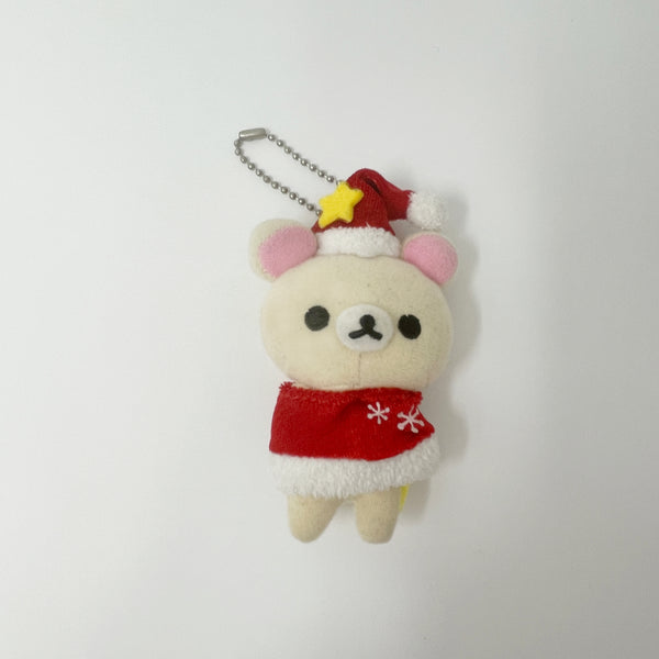 Korilakkuma with Red Cape and Yellow Star Hat Prize Toy Plush Keychain - Christmas